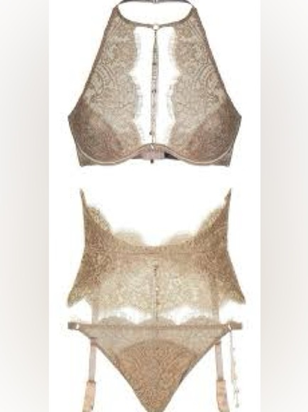Agent Provocateur  Gayle 2pc Lace crystal Set